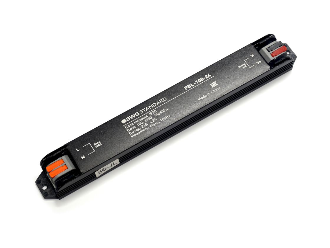Блок питания SWG STANDARD PBL-100-24, диагональный ракурс
