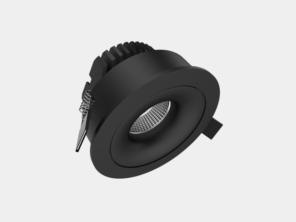 Встраиваемый светильник MINI COMBO черный, вид под углом