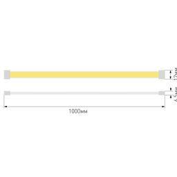 Светодиодная лента SWG PRO COB, 480 LED/м, 10 Вт/м, 24В, IP67, Цвет: Теплый белый, SWG-COB480-24-10-WW-67