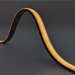 Гибкая светодиодная COB-лента в силиконовой оболочке, изгиб