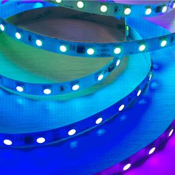 Светодиодная RGB лента на катушке, свечение