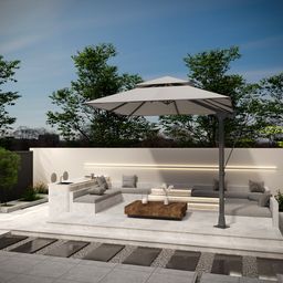 Пример подсветки на террасе, линия неона вдоль стены