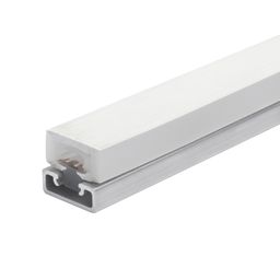 Сечение неоновой ленты в алюминиевом профиле, крупный план