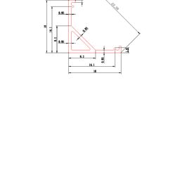 Алюминиевый профиль угловой 3 м SF-1616-3M