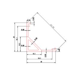 Алюминиевый профиль угловой 3 м SF-1616-3M