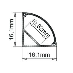 Алюминиевый профиль угловой 3 м SF-1616-3M