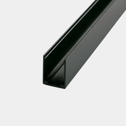 Алюминиевый крепёж 1 м чёрный для неоновой ленты 12×20 мм MNT-1220-AL1000-BL