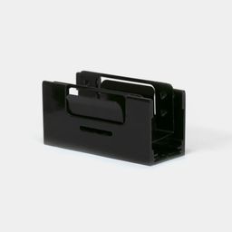 Черная клипса держатель для неона 12×20, вид сбоку