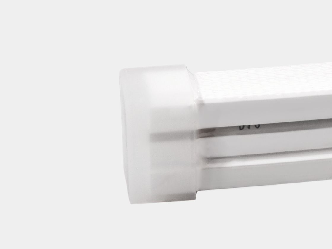 Белая глухая силиконовая заглушка на торце неона 12×20