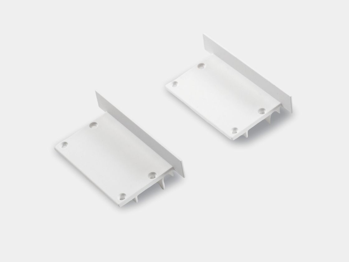 Две белые заглушки для профиля LE.6332-W