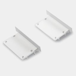 Две белые заглушки для профиля LE.6332-W