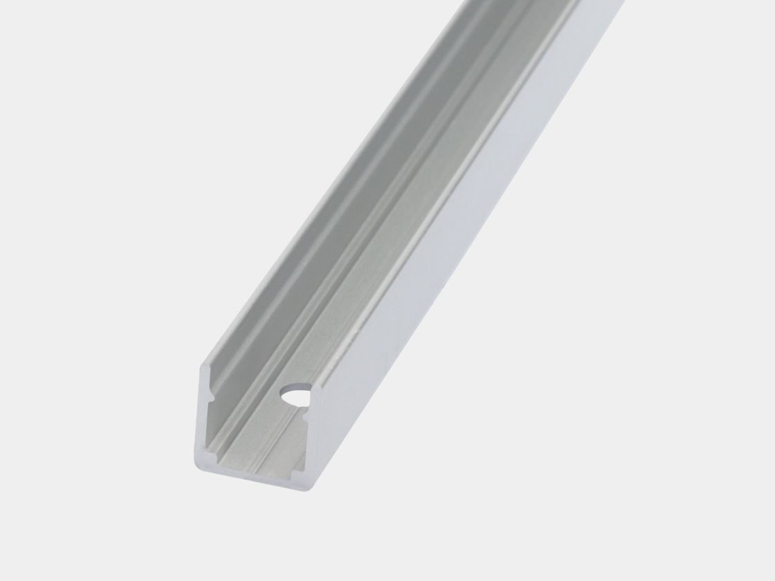 Алюминиевый профиль крепежа для ленты, вид под углом