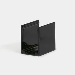 Черный держатель для неоновой ленты, вид под углом