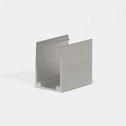Алюминиевый крепёж для ленты 12×20, боковой ракурс
