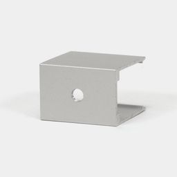 Алюминиевый крепёж 20 мм, вид с торца, отверстие