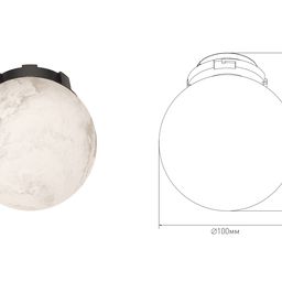 Светильник потолочный встраиваемый серии Galaktika для COMBO 2.0, GL-COMBO2100-BL