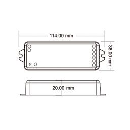 Контроллер RGB SPI для светодиодной ленты с Wi-Fi Tuya, 12–24В, IP20, WT-SPI