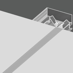 Встраиваемый профиль в натяжной потолок CL-12, экран 12 мм, 47x32x2500 мм без покрытия ( с экраном) 