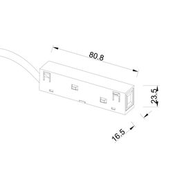 SY-LINK-CN1-BL-2.5, коннектор питания с проводом, 48В, черный, 2,5 м
