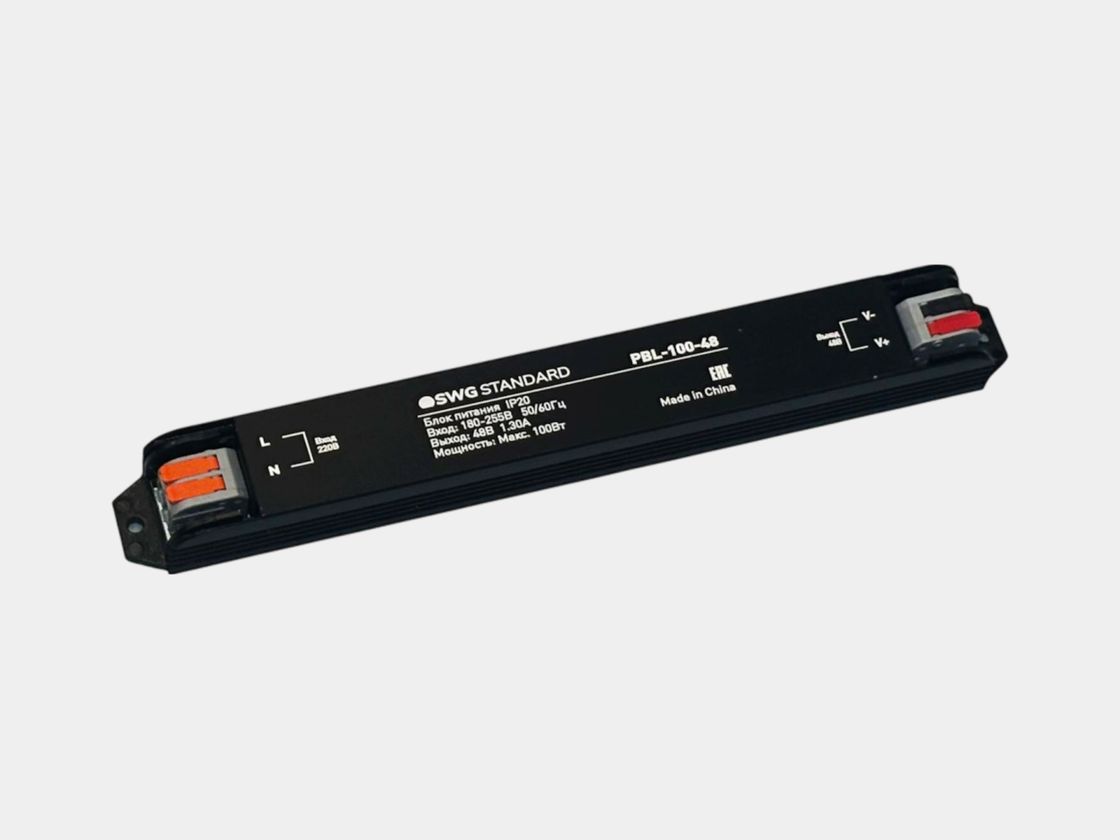 Открытый блок питания SWG PBL-100-48, черный корпус