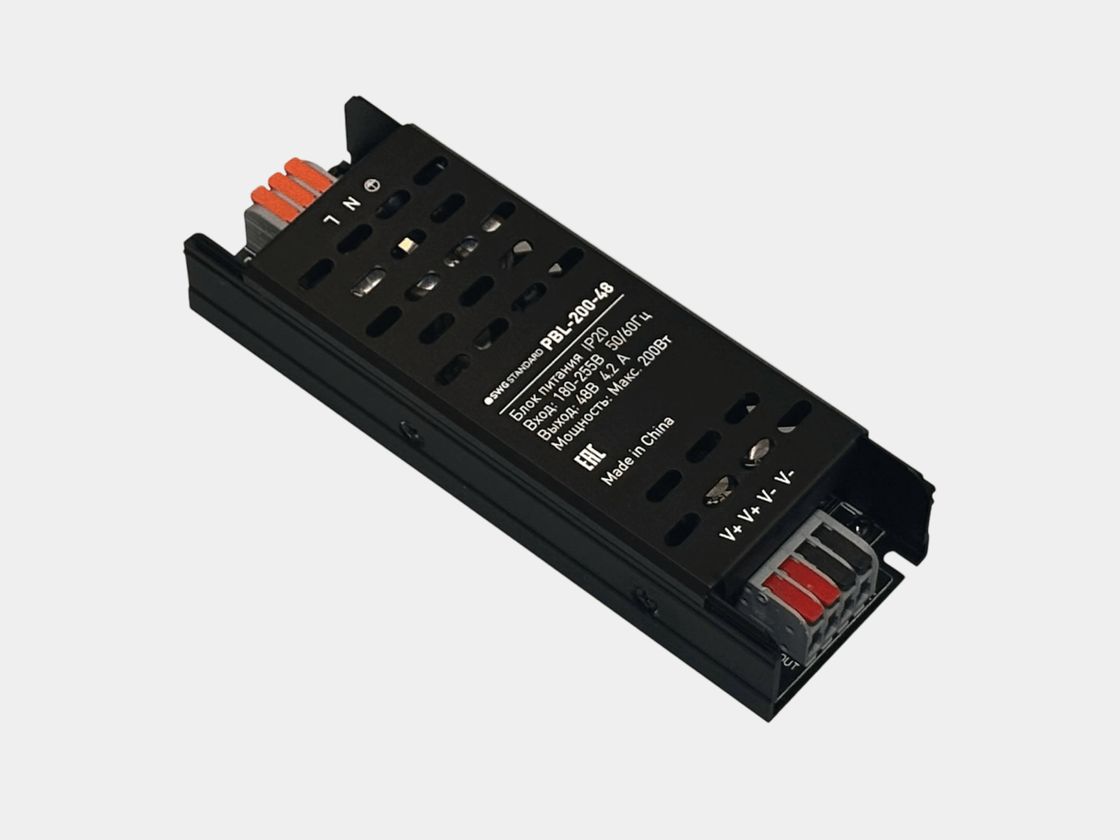 Открытый блок питания SWG PBL-200-48, черный корпус