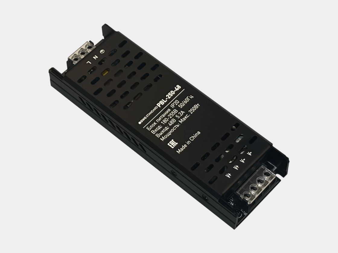 Открытый блок питания SWG PBL-250-48, черный корпус