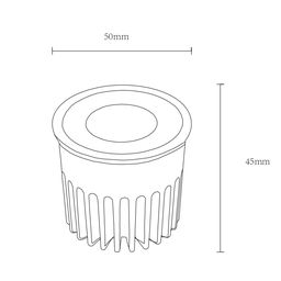 Модуль светодиодный 12 Вт 55° 3000K TRIAC DL-FT01-12-WW-TR
