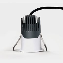 Встраиваемый светильник белый, вид сзади, радиатор