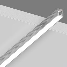 Профиль с экраном установлен на потолочной поверхности