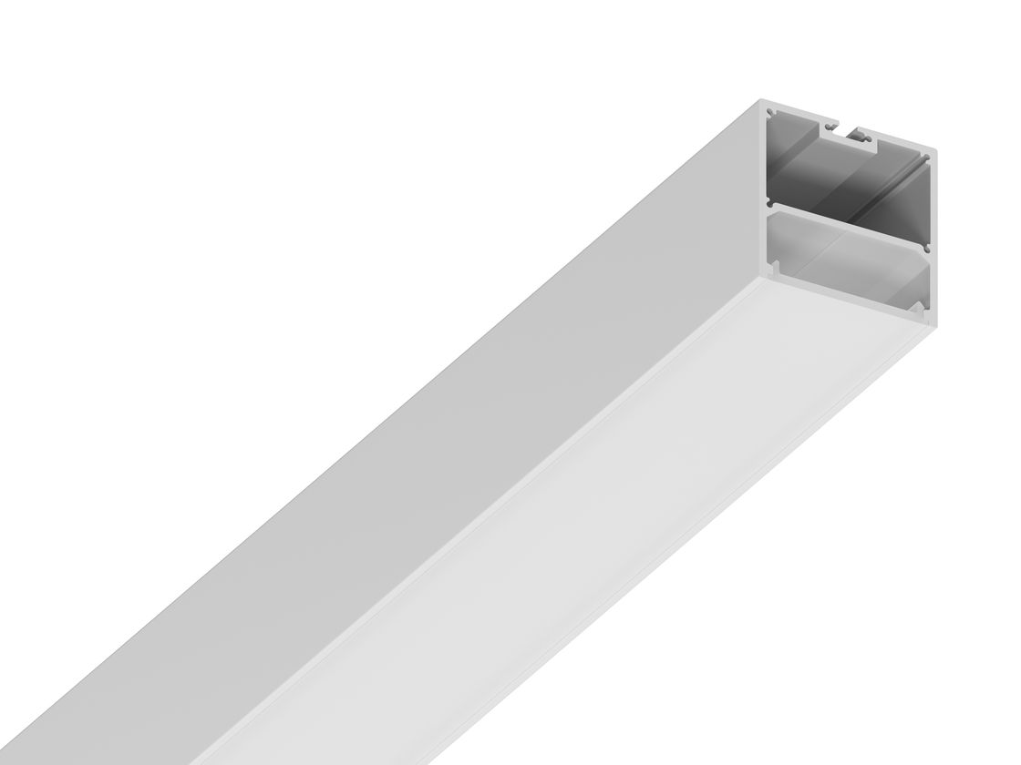 Белый алюминиевый профиль LS 5050, вид с торца