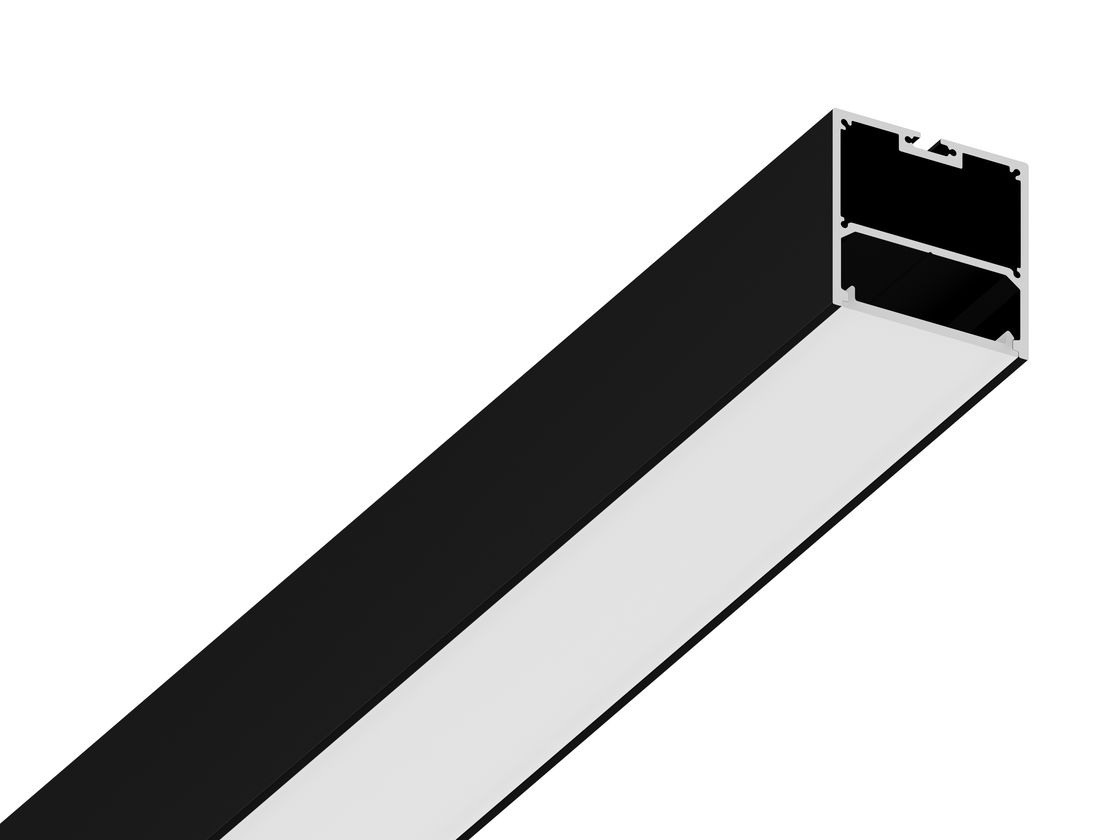 Подвесной алюминиевый профиль черный муар, вид под углом