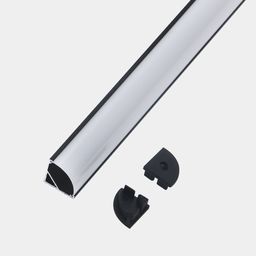 Профиль угловой в разрезе и две заглушки