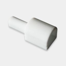 Белая заглушка END-SSC для термоленты, вид сбоку