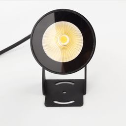 Ландшафтный светильник черный, фронтальный вид оптики