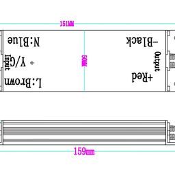 Блок питания для светодиодных лент 24 В, 60 Вт, IP67, MTPW2-60-24