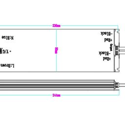 Блок питания для светодиодных лент 24 В, 380 Вт, IP67, MTPW2-380-24