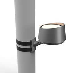 Уличный светодиодный прожектор на кронштейне, боковой ракурс