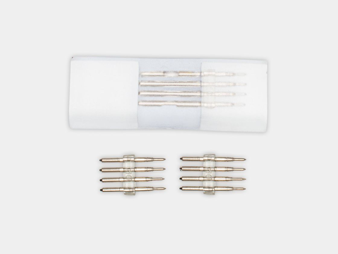 Прямой коннектор RGB неон 10×20 мм, контакты