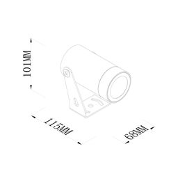 Ландшафтный светильник Фокус 6 В, 36°, 220–240 В, 3000K (теплый белый), IP65, точечный, поворотный, GW-SP-GR-6-WW