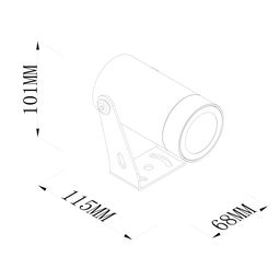Ландшафтный светильник Фокус 6 В, 36°, 220–240 В, 3000K (теплый белый), IP65, точечный, поворотный, GW-SP-GR-6-WW