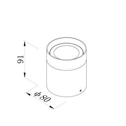 Накладной уличный светильник Вулкан 10 Вт, 50°, 220–240 В, 3000K (теплый белый), IP65, круглый потолочный, GW-C-GR-10-WW