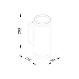 Настенный уличный светильник Акцент 15 Вт, 2х24°, 220–240 В, 3000K (теплый белый), IP65, для фасада, GW-CF-GR-15-WW