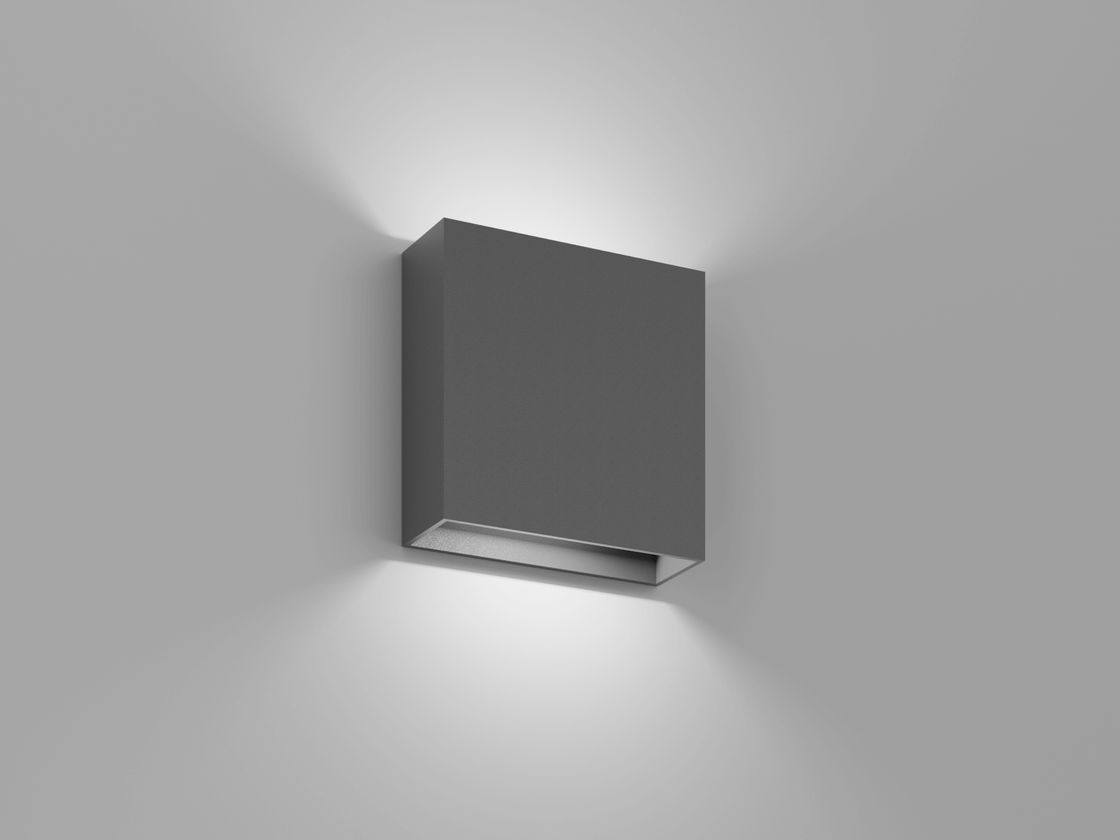 Серая декоративная накладка для настенного светильника, вид спереди