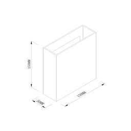 Декоративная накладка настенного светильника Форма 150x50x150 мм, GW-LVC150-GR