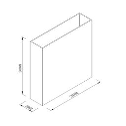 Декоративная накладка настенного светильника Форма 200x50x200 мм, GW-LVC200-GR