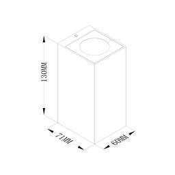 Настенный уличный светильник Квадратум 8 Вт, 2х24°, 220–240 В, 3000K (теплый белый), IP65, фасадный, GW-BR2-GR-8-WW