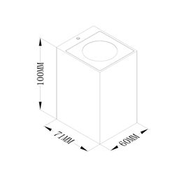 Настенный уличный светильник Квадратум 4 Вт, 24°, 220–240 В, 3000K (теплый белый), IP65, фасадный, GW-BR1-GR-4-WW