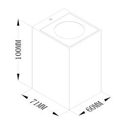 Настенный уличный светильник Квадратум 4 Вт, 24°, 220–240 В, 3000K (теплый белый), IP65, фасадный, GW-BR1-GR-4-WW