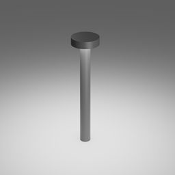 Ландшафтный светильник столбик, общий вид, серый цвет