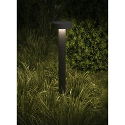 Светильник столбик в траве, теплое белое свечение